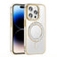 Apple iPhone 14 Pro Max Kılıf Pırlanta Taş Tasarımlı M-safe Şarj Özellikli Zore Karetta Silikon Kapak Rose Gold
