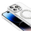 Apple iPhone 14 Pro Max Kılıf Pırlanta Taş Tasarımlı M-safe Şarj Özellikli Zore Karetta Silikon Kapak Mor