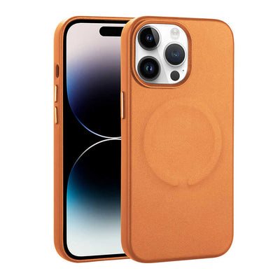 Apple iPhone 14 Pro Max Kılıf PU Deri M-safe Wireless Şarj Özellikli Zore Derix Kapak Taba