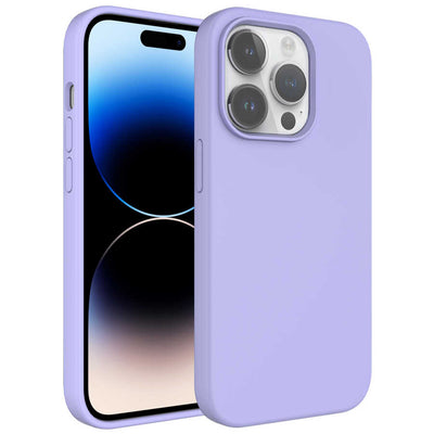 Apple iPhone 14 Pro Max Kılıf Sıvı Teknolojili Silinebilir Sert Zore Kivi Kapak Lila