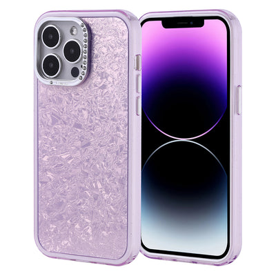 Apple iPhone 14 Pro Max Kılıf Taşlı Tasarımlı Zore Kapi Kapak Lila