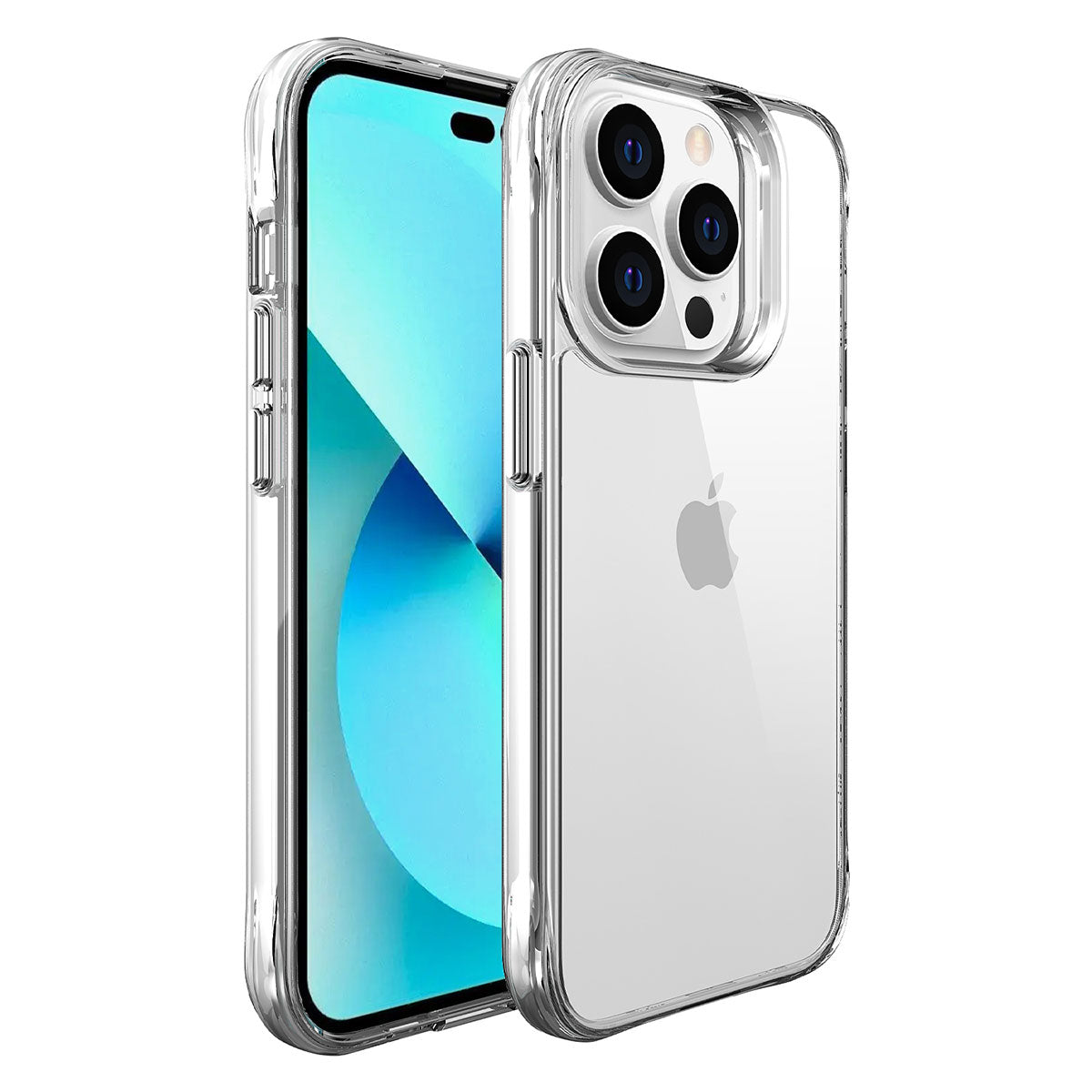 Apple iPhone 14 Pro Max Kılıf Zore Şeffaf Ultra İnce Airbag Tasarımlı Okka Kapak Renksiz