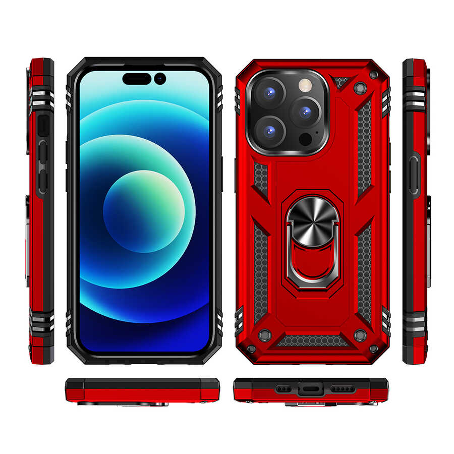 Apple iPhone 14 Pro Max Kılıf Zore Vega Kapak Kırmızı