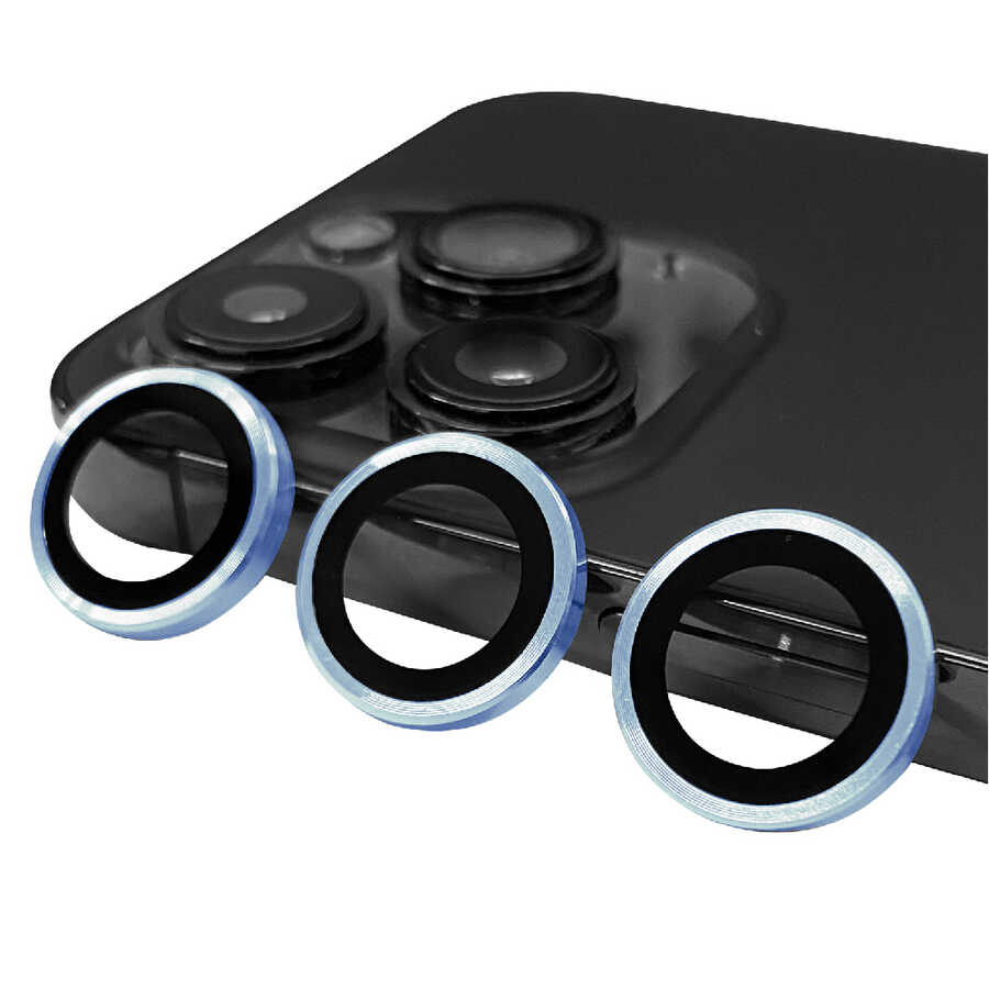 Apple iPhone 14 Pro Zore CL-07 Kamera Lens Koruyucu Koyu Gri