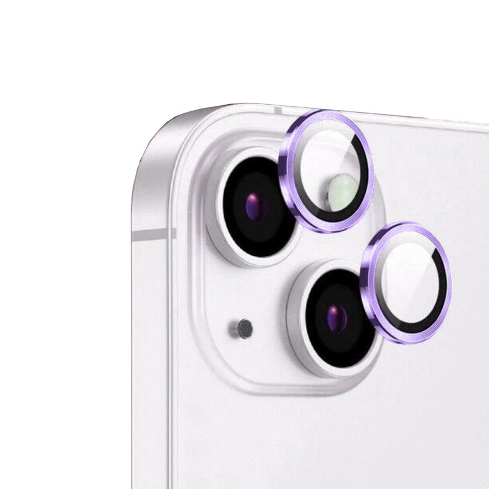 Apple iPhone 14 Zore CL-12 Premium Safir Parmak İzi Bırakmayan Anti-Reflective Kamera Lens Koruyucu Mor