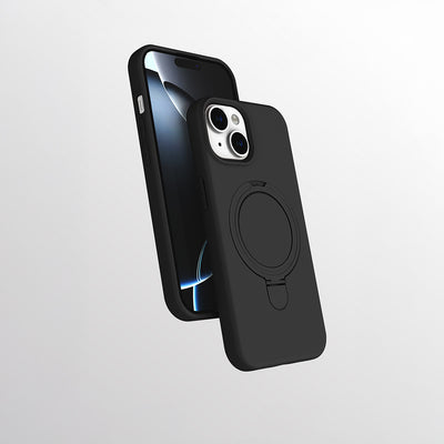 Apple iPhone 15 Kılıf M-safe Şarj Özellikli Standlı Zore Samara Kapak Desert Gold