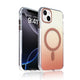 Apple iPhone 15 Kılıf M-safe Şarj Özellikli Transparan Renk Geçişli Zore Toros Kapak Rose Gold