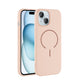 Apple iPhone 15 Kılıf M-safe Şarj Özellikli Zore Meta Kapak Rose Pembe