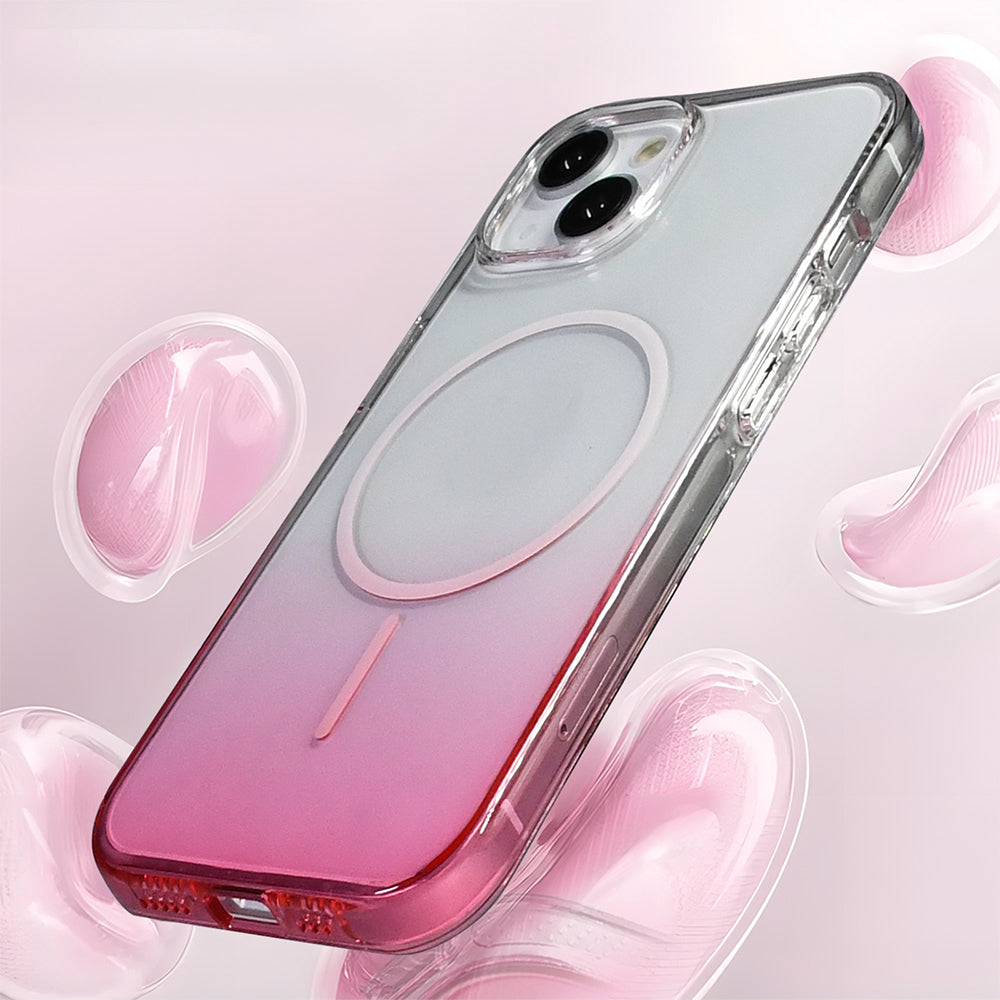 Apple iPhone 15 Kılıf M-Safe Şarj Özellikli Zore Septik Silikon Kapak Turuncu