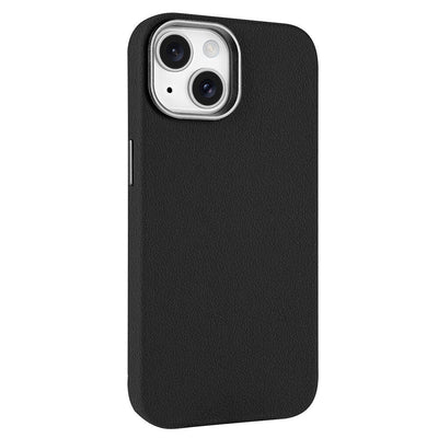 Apple iPhone 15 Kılıf M-safe Şarj Özellikli PU Deri Zore Adora Kapak Koyu Gri