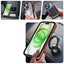 Apple iPhone 15 Kılıf M-safe Şarj Özellikli Renkli Kenar Airbag Şeritli Zore Lamer Kapak Gri