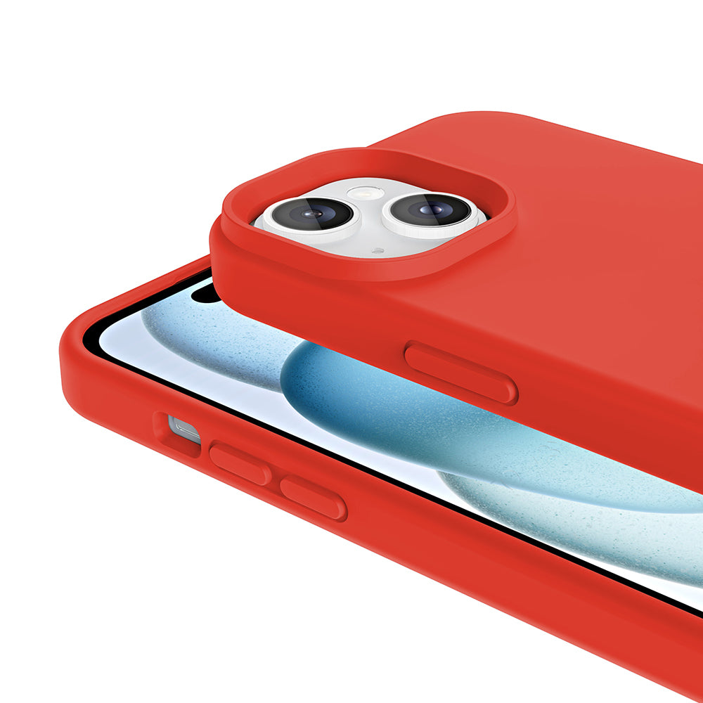 Apple iPhone 15 Kılıf M-safe Şarj Özellikli Sıvı Teknolojili Silinebilir Sert Zore Kivi Kapak Titanyum-Gri