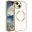 Apple iPhone 15 Kılıf M-safe Wireless Şarj Özellikli Zore Setro Silikon Gold