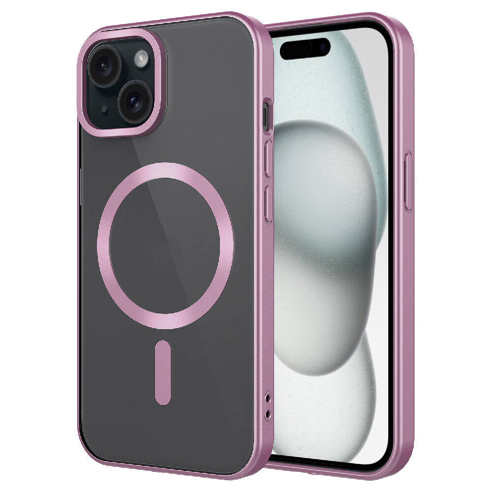 Apple iPhone 15 Kılıf Mat Tasarımlı M-safe Wireless Şarj Özellikli Zore Mat Setro Kapak Sarı