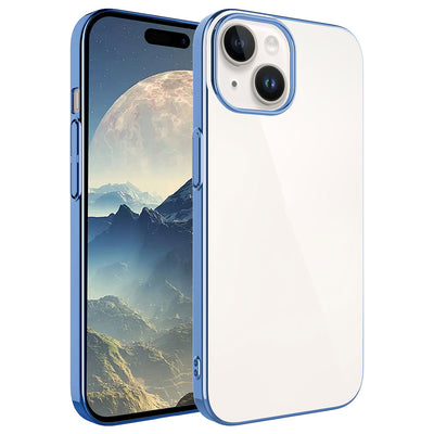 Apple iPhone 15 Kılıf Sert PC Renkli Çerçeveli Zore Riksos Kapak Siyah