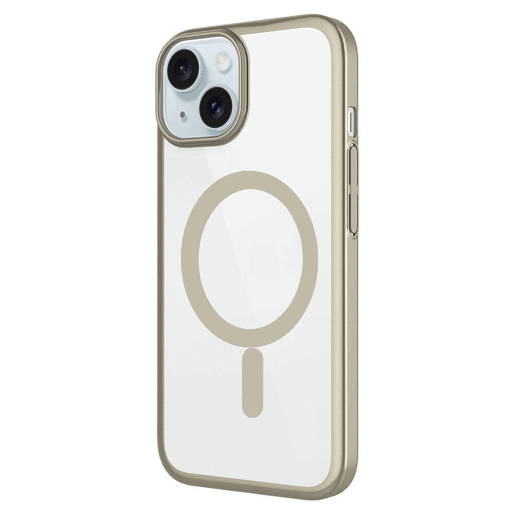 Apple iPhone 15 Kılıf Wireless Şarj Özellikli Sert PC Zore Mat Riksos M-safe Kapak Mavi