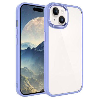 Apple iPhone 15 Kılıf Zore Krom Kapak Siyah