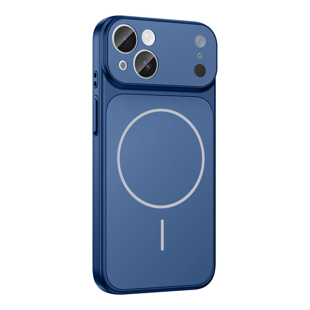 Apple iPhone 15 Kılıf Zore M-Safe Şarj Özellikli Kamera Korumalı Formen Kapak Gold