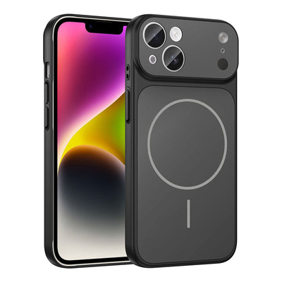 Apple iPhone 15 Kılıf Zore M-Safe Şarj Özellikli Kamera Korumalı Formen Kapak Siyah