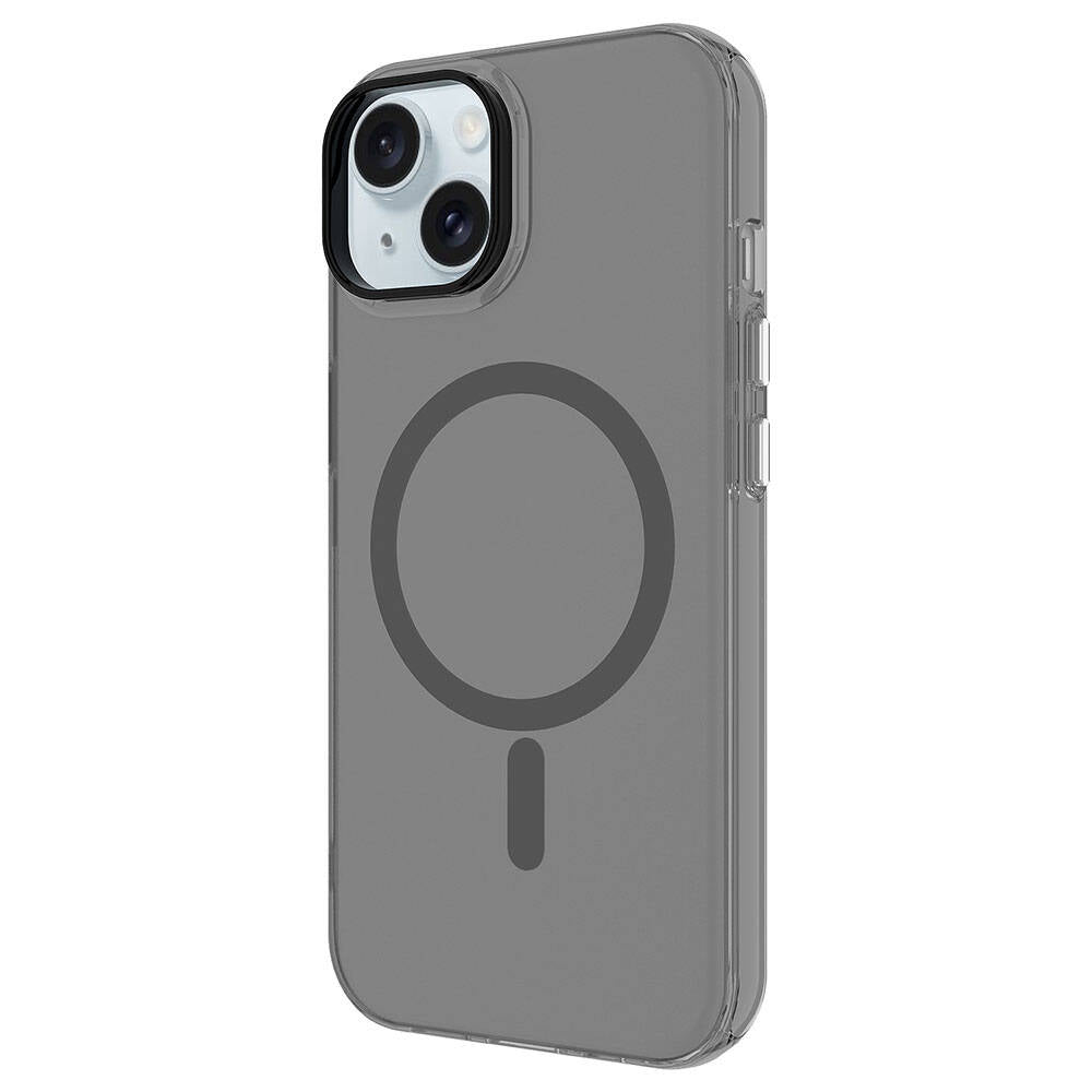 Apple iPhone 15 Kılıf Zore M-safe Şarj Özellikli Buzlu Transparan C-Pro Sert Kapak Renksiz