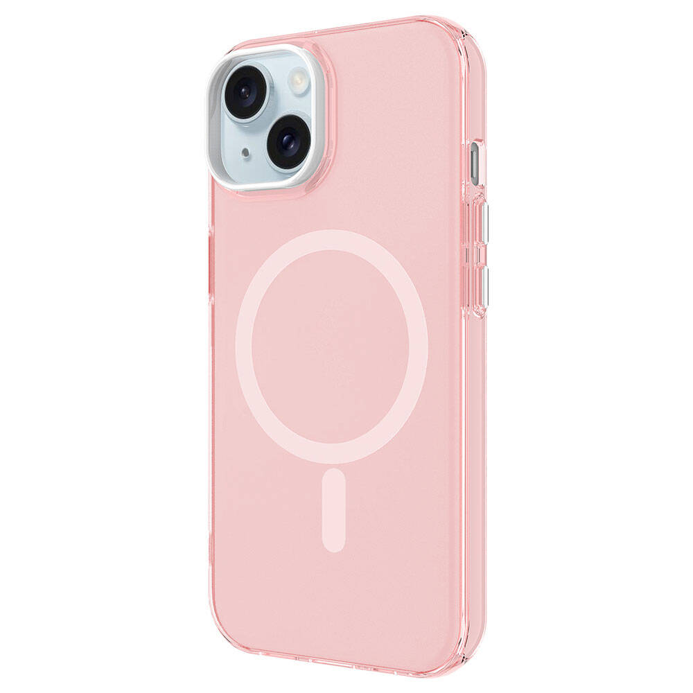 Apple iPhone 15 Kılıf Zore M-safe Şarj Özellikli Buzlu Transparan C-Pro Sert Kapak Yeşil