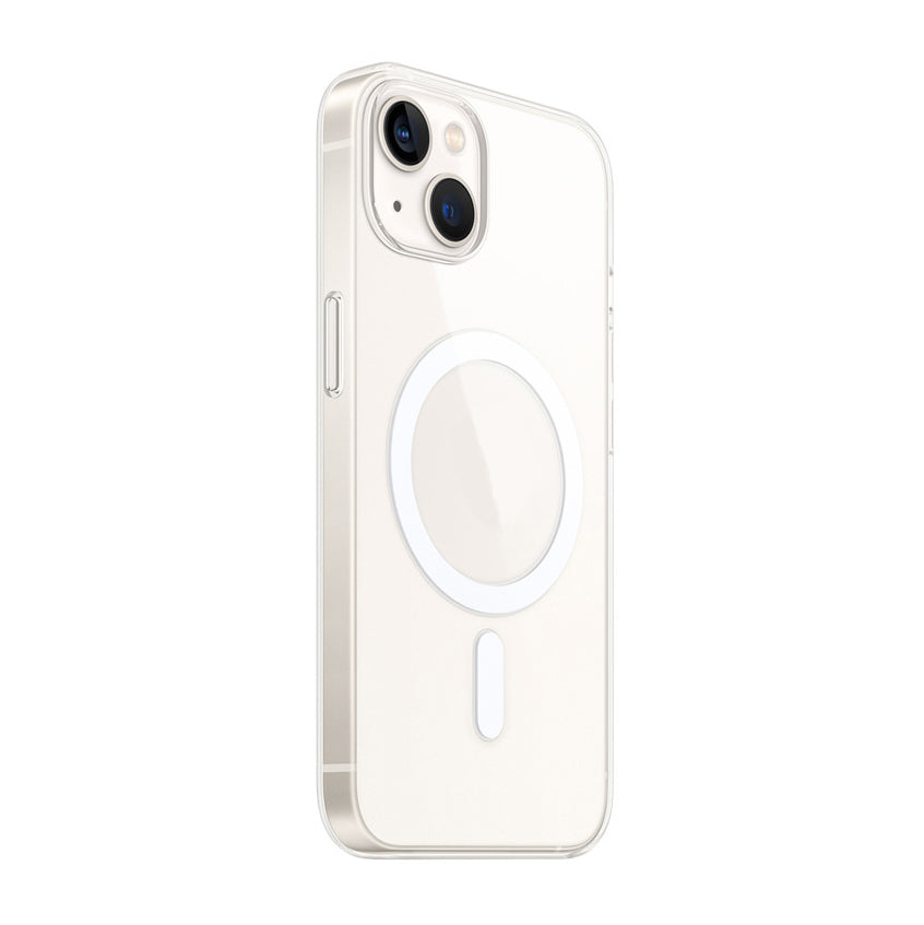 Apple iPhone 15 Kılıf Zore M-safe Şarj Özellikli Şeffaf Tek Kamera Çerçeveli Porto Kapak Renksiz
