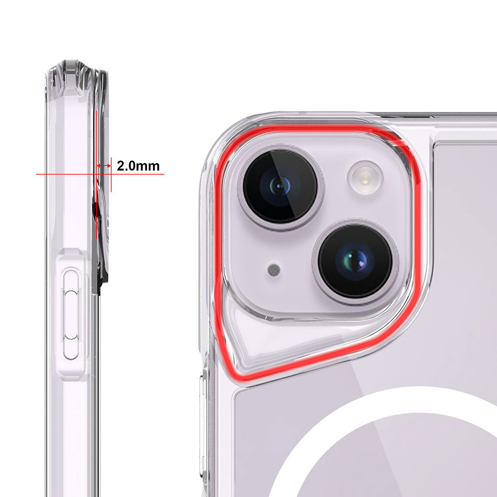 Apple iPhone 15 Kılıf Zore M-safe Şarj Özellikli T-Max M-safe Kapak Renksiz
