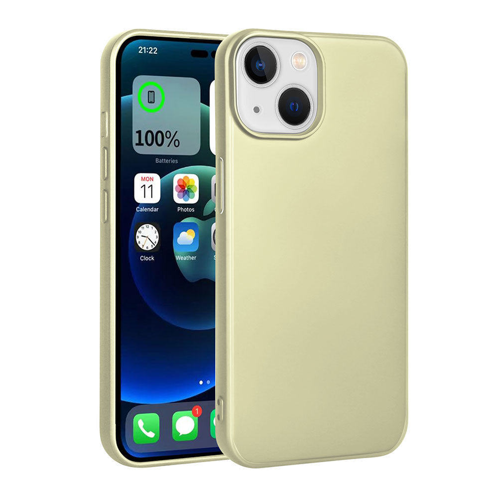 Apple iPhone 15 Kılıf Zore Premier Silikon Kapak Gold