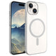 Apple iPhone 15 Kılıf Zore Wireless Şarj Özellikli Pixel M-safe Kapak Koyu Gri