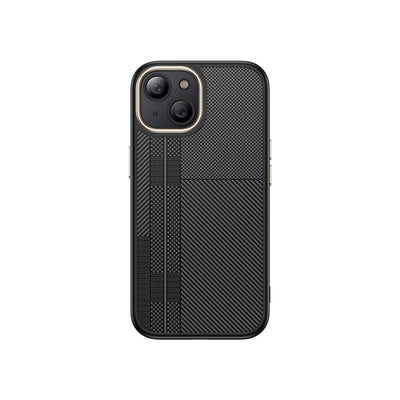 Apple iPhone 15 Plus Kılıf M-safe Şarj Özellikli Karbon Fiber Görünümlü Zore Antina Kapak Siyah-Gri
