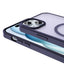 Apple iPhone 15 Plus Kılıf M-safe Şarj Özellikli Mat Arka Yüzey Zore Sio Kapak Derin Mor