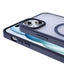 Apple iPhone 15 Plus Kılıf M-safe Şarj Özellikli Mat Arka Yüzey Zore Sio Kapak Lacivert
