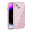 Apple iPhone 15 Plus Kılıf M-safe Şarj Özellikli Parlayan Simli Zore Okso Kapak Pembe