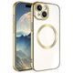 Apple iPhone 15 Plus Kılıf M-safe Wireless Şarj Özellikli Zore Setro Silikon Gold
