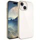 Apple iPhone 15 Plus Kılıf Sert PC Renkli Çerçeveli Zore Riksos Kapak Gold