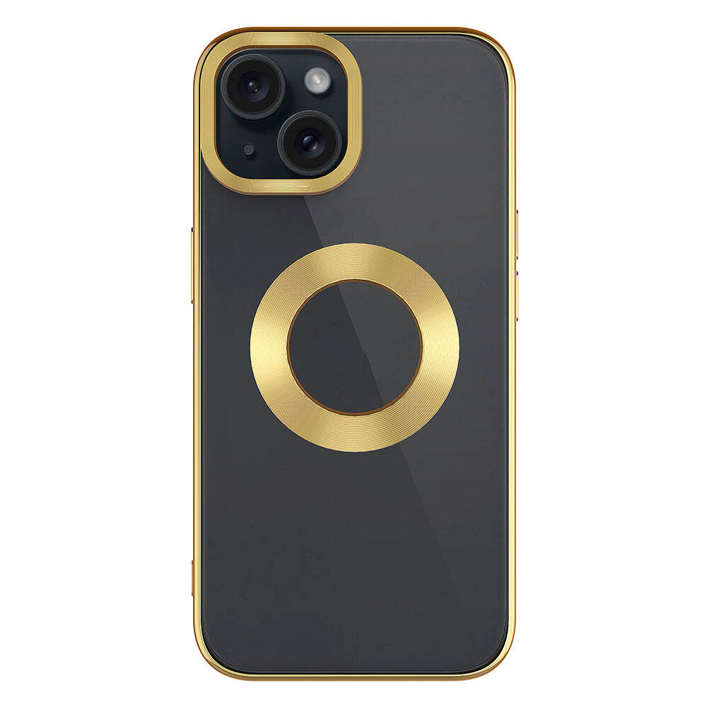 Apple iPhone 15 Plus Kılıf Tek Kamera Çerçeveli Logo Gösteren Zore Omega Kapak Sierra Mavi