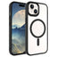 Apple iPhone 15 Plus Kılıf Wireless Şarj Özellikli Zore Krom M-safe Silikon Kapak Siyah