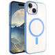 Apple iPhone 15 Plus Kılıf Zore Wireless Şarj Özellikli Pixel M-safe Kapak Mavi Açık