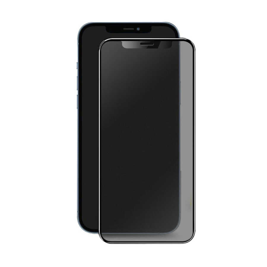 Apple iPhone 15 Pro Hayalet Ekran Koruyucu Davin Privacy Mat Seramik Ekran Filmi Siyah