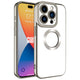 Apple iPhone 15 Pro Kılıf Kamera Korumalı Logo Gösteren Zore Omega Kapak Titanyum
