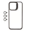 Apple iPhone 15 Pro Kılıf Kamera Lens Korumalı Standlı Zore Klon Lensli Kapak Gri