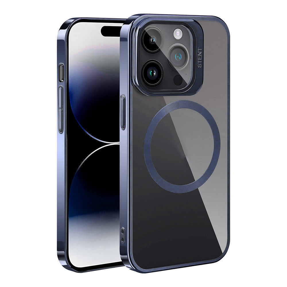 Apple iPhone 15 Pro Kılıf M-safe Şarj Özellikli Standlı Zore Klon Kapak Gri