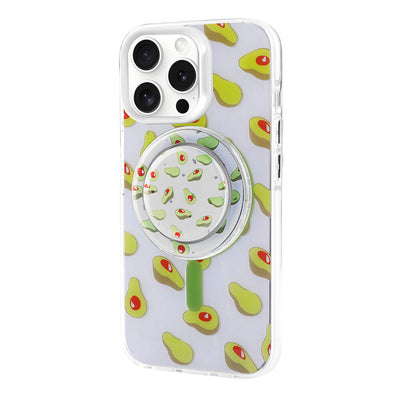 Apple iPhone 15 Pro Kılıf M-safe Şarj Özellikli Tak-Çıkar Pop Soketli Zore Tiktok Kapak Yeşil