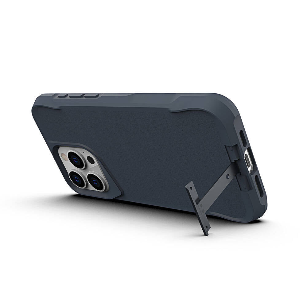 Apple iPhone 15 Pro Kılıf Zore Airbag Kenarlı T-Max Mat Standlı Kapak Gri