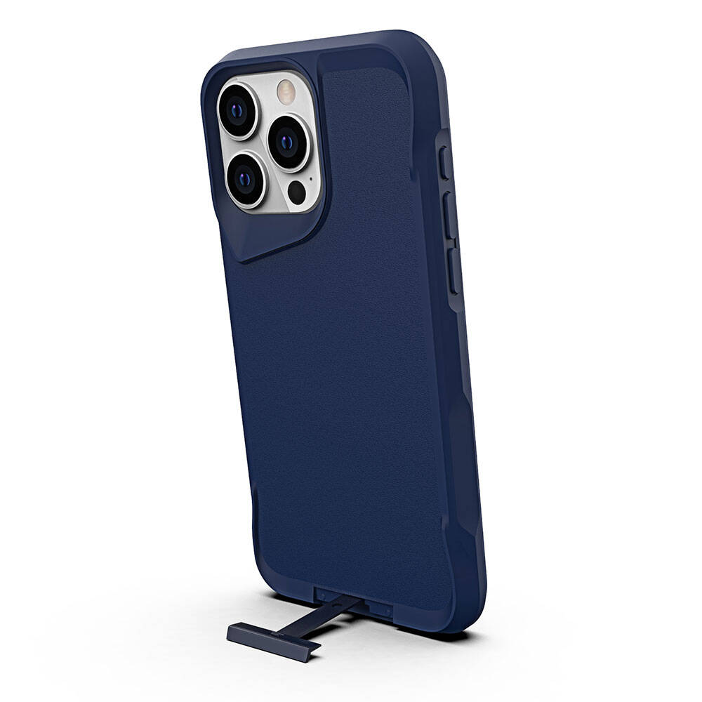 Apple iPhone 15 Pro Kılıf Zore Airbag Kenarlı T-Max Mat Standlı Kapak Gri