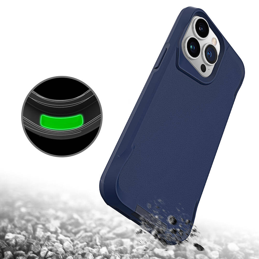 Apple iPhone 15 Pro Kılıf Zore Airbag Kenarlı T-Max Mat Standlı Kapak Siyah