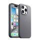 Apple iPhone 15 Pro Kılıf Zore M-safe Şarj Özellikli Mikro Fiber Optimal Kapak Gri