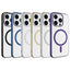 Apple iPhone 15 Pro Kılıf Zore Wireless Şarj Özellikli Pixel M-safe Kapak Gold