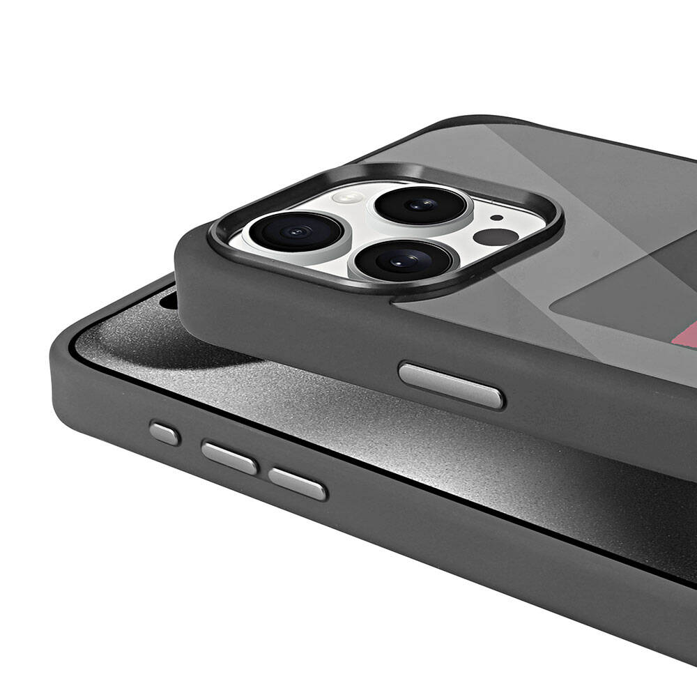 Apple iPhone 15 Pro Max Kılıf Ekranı Yansıtan Zore Akıllı NFC Kapak Siyah