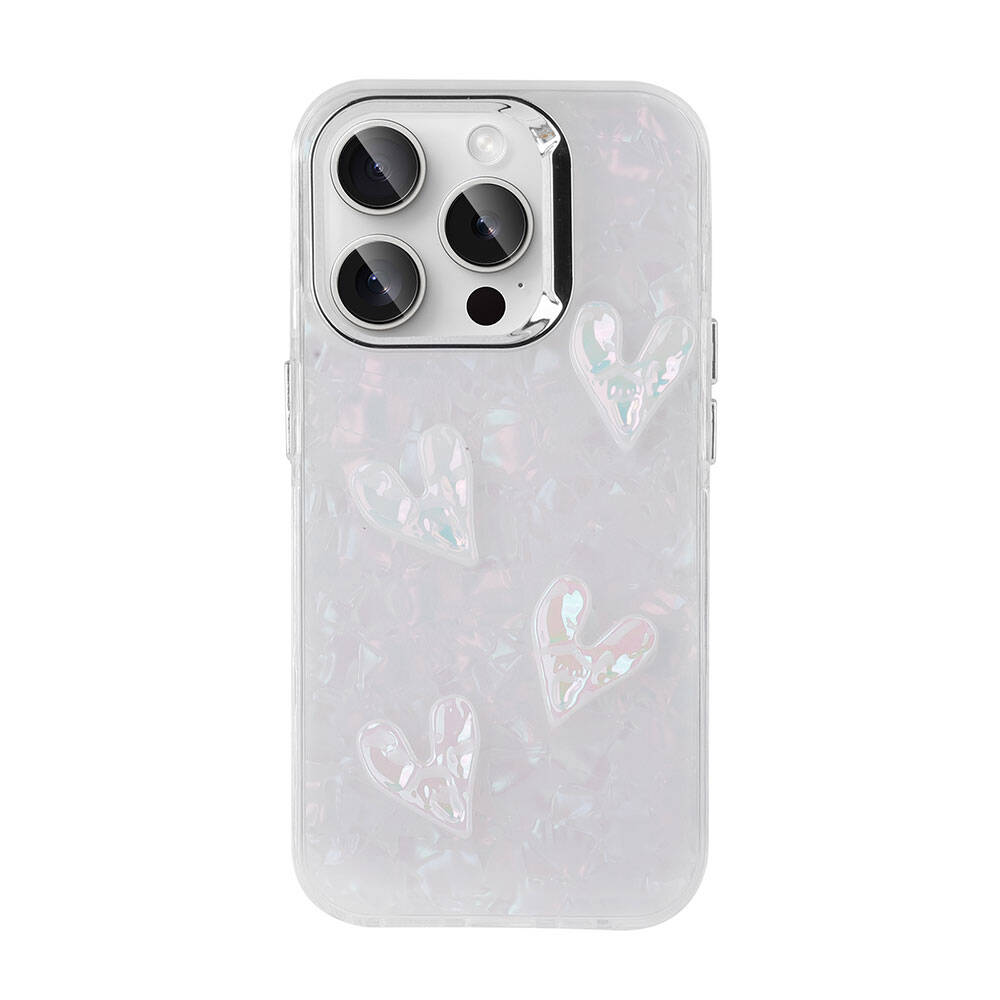 Apple iPhone 15 Pro Max Kılıf Kabartma Figürlü Parlak Zore Eralli Silikon Kapak Kelebek